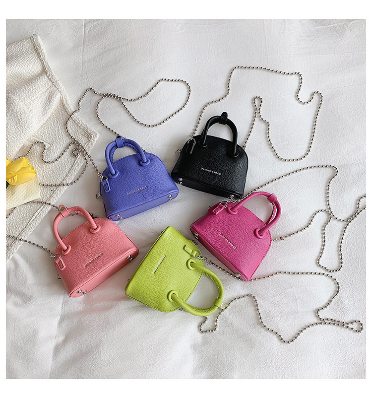 Small Chain Bag For Women 2023 New Fashion Litchi Pattern Mini Shell Bag For Women Fashion Bags Temperament Handheld Oblique_voghion.com