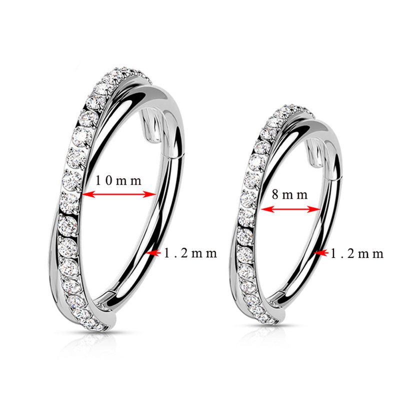 ASTM F136 Piercing de Nariz de Titânio 16g Espiral de Orelha Argola Nariz Unha Cartilagem Brinco Dobradiça Diafragma Daith Anel Clicker Jóias Corporais_voghion.com
