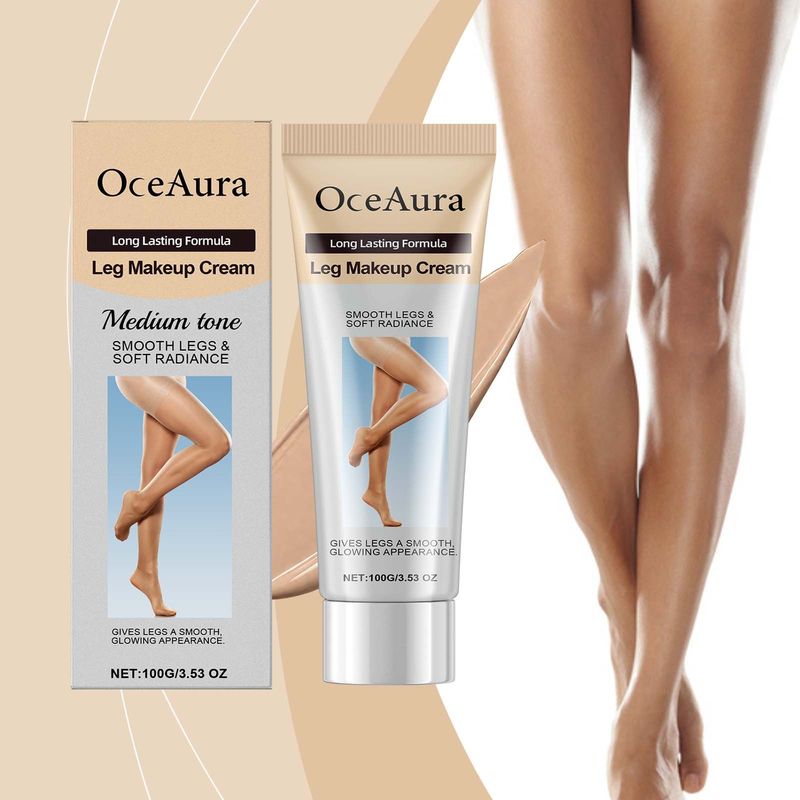 OCEAURA Medium Concealer Foundation Cream, wasserfest, langanhaltend, leicht, nicht klebrig, korrigiert den Hautton der Beine_voghion.com