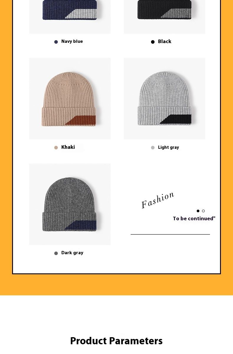 Versatile Autumn And Winter Simple Warm And Plush European And American Fashionable Woolen Hat Thickened Ear Protection Knitted Hat_voghion.com