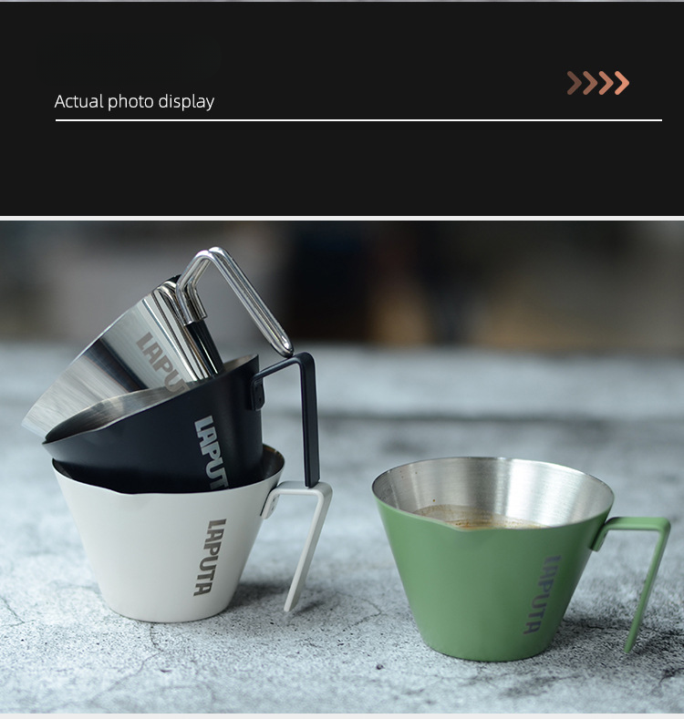 Stainless Steel Measuring Italian Extraction Espresso 304 Ounce Graduated Cup 100ml_voghion.com