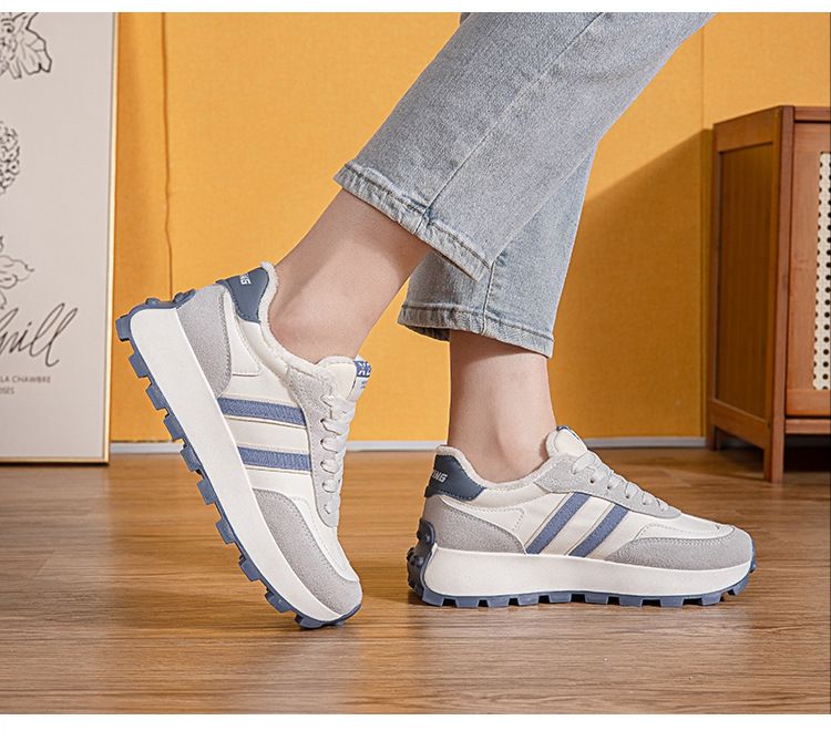 Scarpe da ginnastica da donna con base spessa, scarpe da corsa versatili casual da studente in velluto da donna_voghion.com