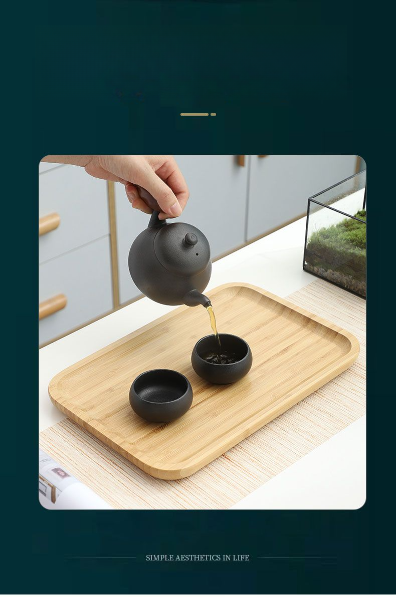 All Rectangular BBQ Tea Cup Tray Marinade Snack Dumpling Steak Plate Thick 2.0 Nan Bamboo_voghion.com
