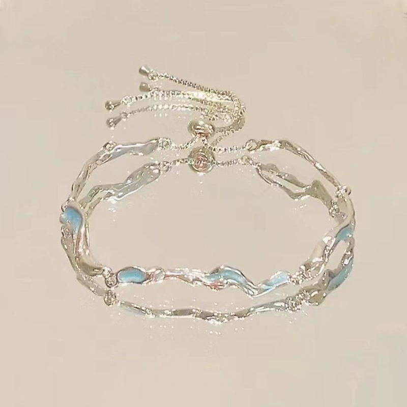 Cherry Blossom Bow Bracelet, Small Luxury, High end Pink Zirconia Stone, Clear and Cold Feeling, Best Friend Handicraft,_voghion.com
