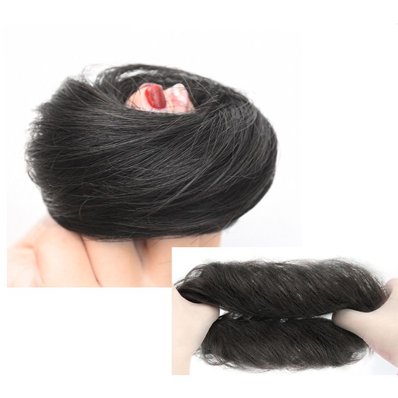 Parūka Savienojuma Matu aplis Dabīgs pūkains Savienojuma Elastīgs matu aplis Ķīmiskās šķiedras matu aplis Bracteate savienojuma galva_voghion.com