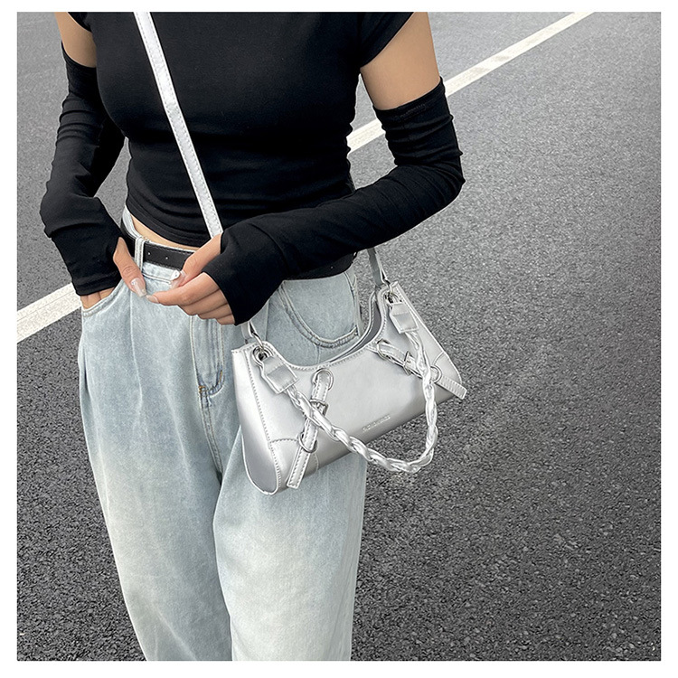 Produttori all'ingrosso 2023 nuova borsa da donna sotto le ascelle tinta unita borsa a tracolla portatile con texture di moda borsa a tracolla portatile dal design di nicchia_voghion.com
