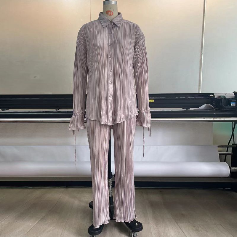 Tailleur pantalone casual da donna tinta unita_voghion.com