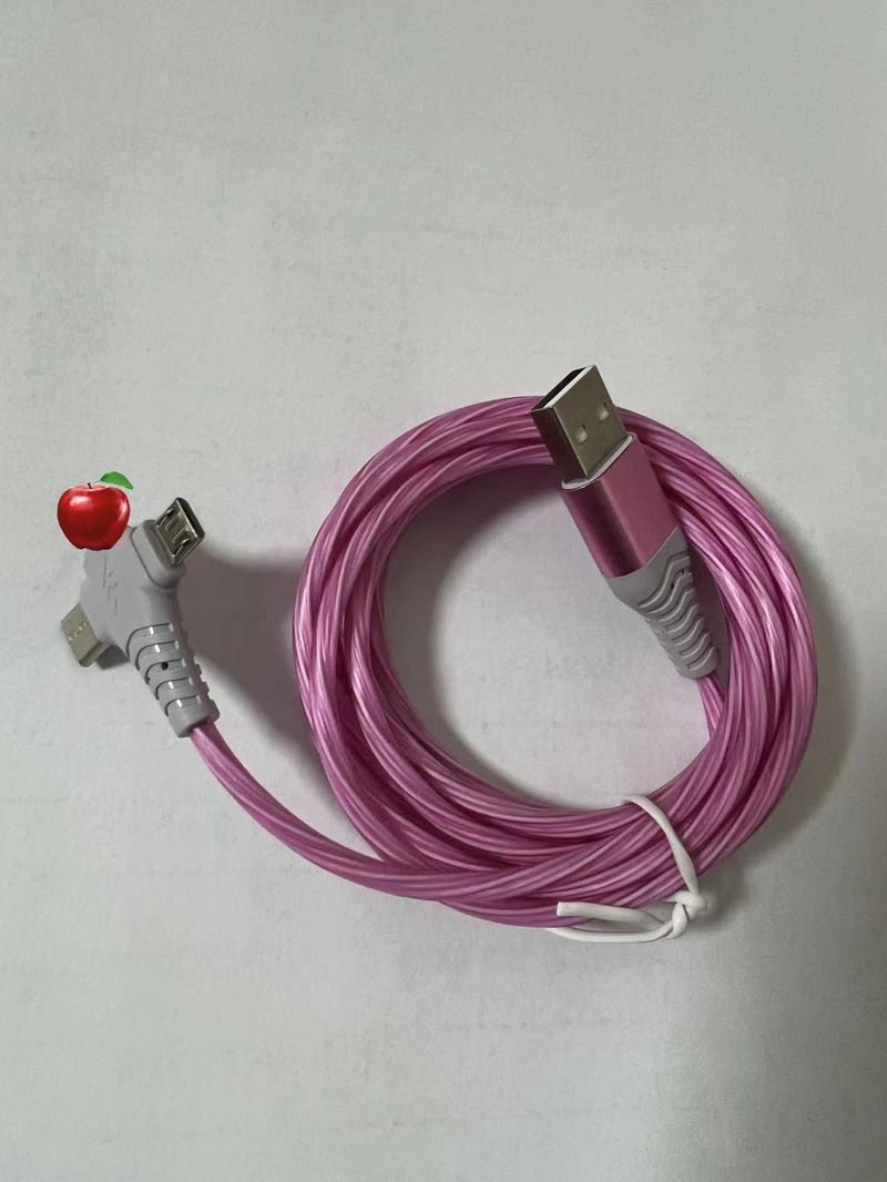 40W Luminous Model Suitable For Iphone Android TypeC Mobile Phone Fast Charging Three In One Streaming Data Cable_voghion.com