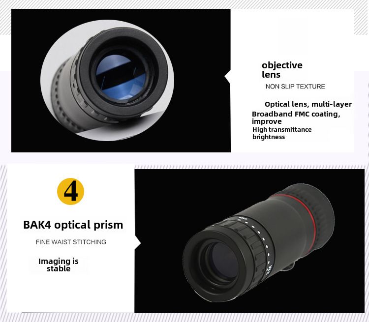 Outdoor telescope 8X18 HD portable monoculars low light night vision children astronomy Camera telescope_voghion.com