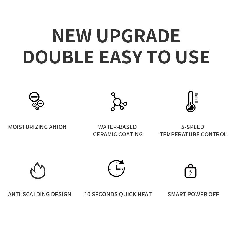 Professioneller automatischer Lockenstab mit 10 Wärmeeinstellungen, goldener Keramikbeschichtung, Doppelspannung (110–240 V), zum Stylen von glattem und welligem Haar_voghion.com