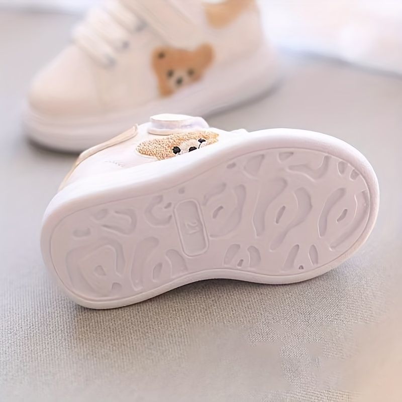 Lässige, süße, bestickte Bären-Low-Top-Jungen, atmungsaktive, bequeme, rutschfeste Sneakers zum Gehen und Laufen im Freien, Herbst_voghion.com