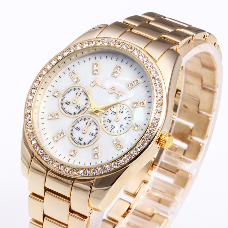 2024 Business- und Freizeit-Herrenuhr mit Stahlband und Diamanteinlage sowie digitaler Drei-Augen-Strass-Skala, Quarz-Damenuhr_voghion.com