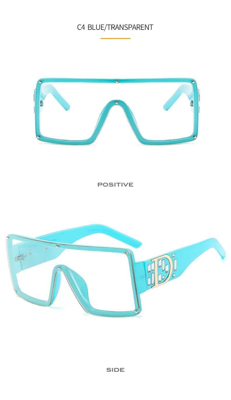 Ochelari de soare pătrați de modă noi, bărbați, femei, cu scut, ochelari de protecție, degrade, lentile, cadru D, ochelari de soare de marca UV400_voghion.com