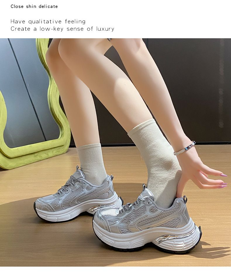 Papa Schuhe Studentin Sport Laufschuhe Freizeitschuhe Plattform Höhe Erhöhen_voghion.com