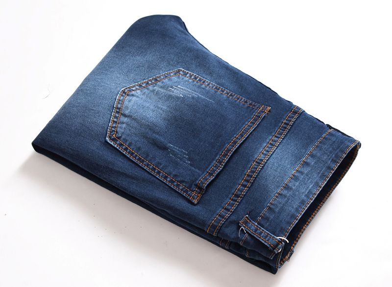Jeans décontractés pour hommes, coupe slim, déchirés et personnalisés, pour le commerce transfrontalier, élégants et polyvalents_voghion.com