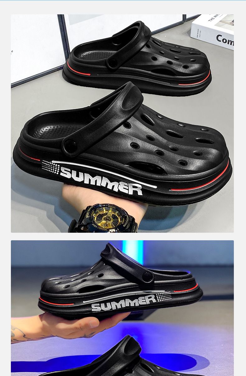 Men's Platform Slippers Beach Sandals_voghion.com