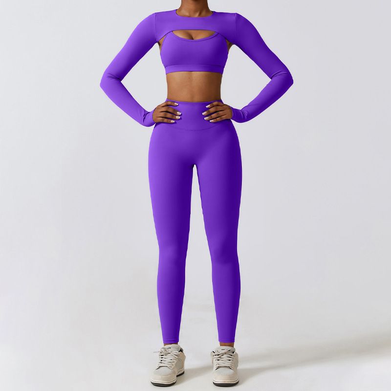 Abbigliamento da yoga LazyZoom per donna, completo da allenamento per la corsa e il fitness estivo di alta qualità, con sensazione di nudità, schiena bella e ad alta elasticità._voghion.com