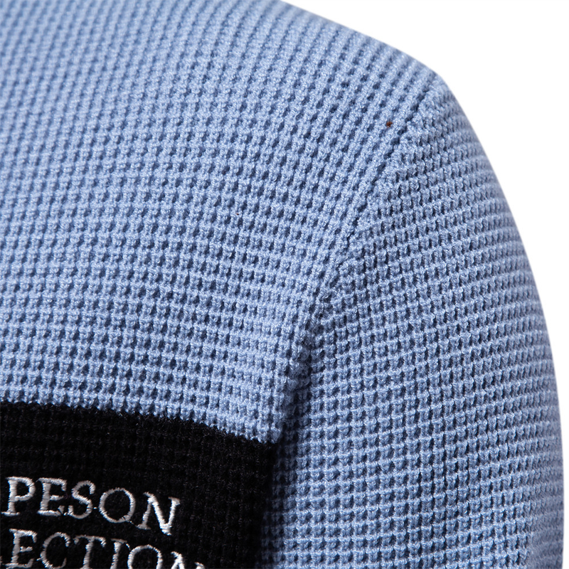 Maglione casual da uomo alla moda, a maniche lunghe, con scollo rotondo, a righe, nuovo autunno_voghion.com