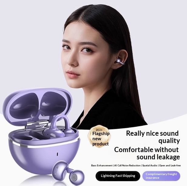 NeoGear AI Translation G126 Earphones Non-In-Ear Long Battery Life Gaming Sports Q72 Q71 Ear Clip Bluetooth 5.4_voghion.com
