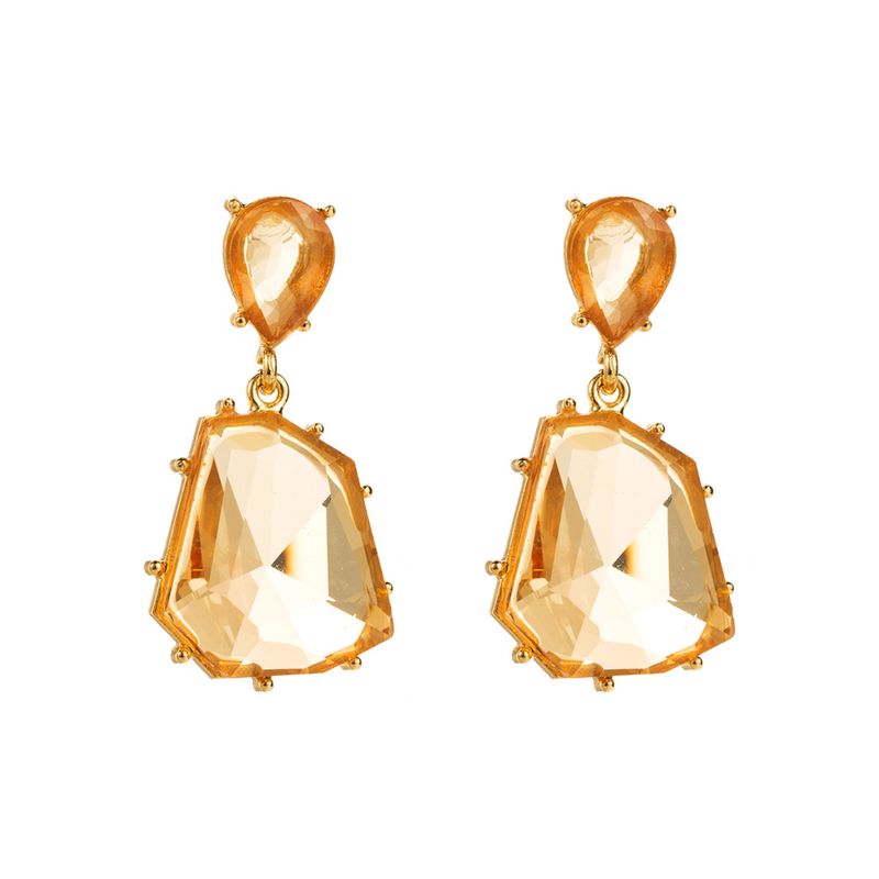 Stile bohémien alla moda con temperamento alla moda, orecchini geometrici versatili e irregolari, resina trasparente_voghion.com