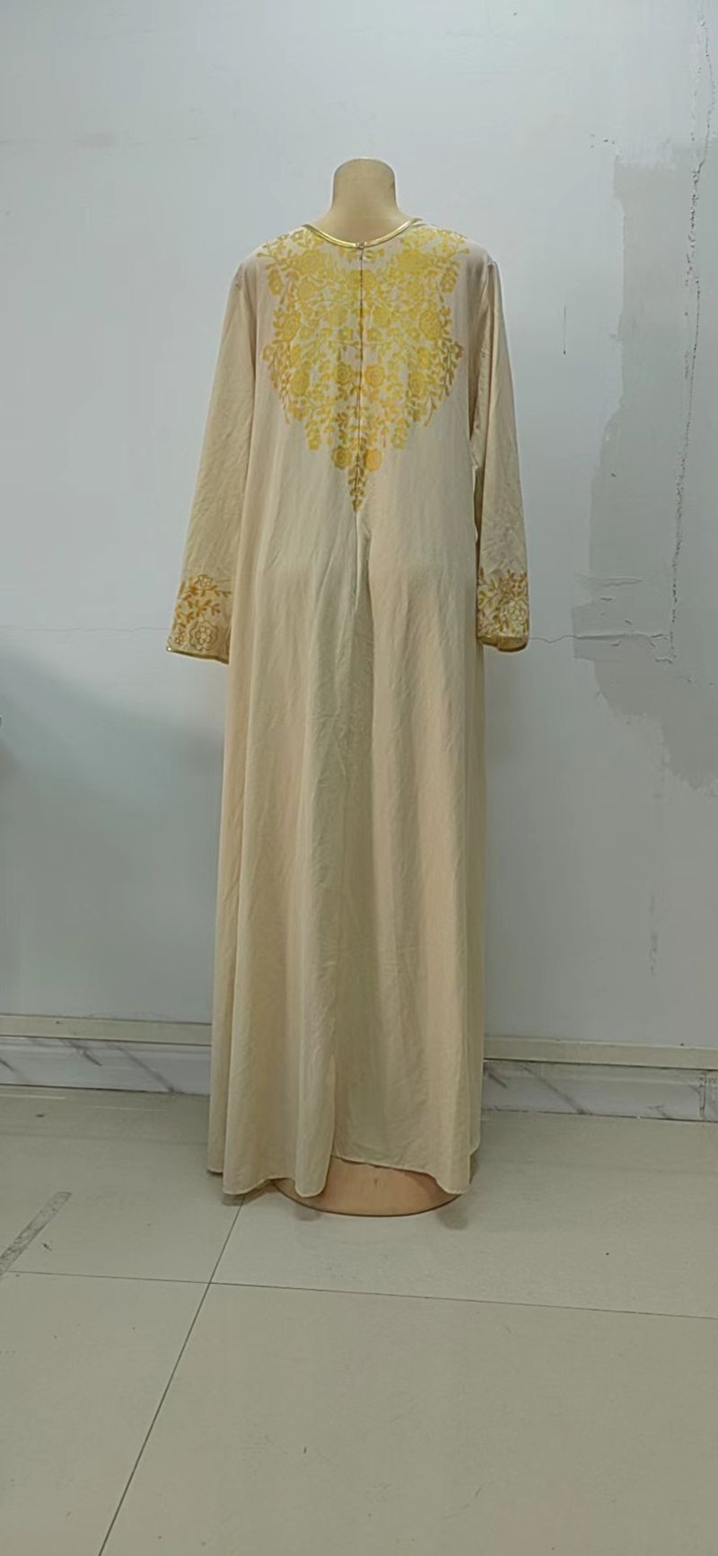Muslim Abaya Islamic Clothing For Women Dubai Kaftan Robe Dress Turkish Abaya Printed Robes Long Dress Elbise Traditional Cloth_voghion.com