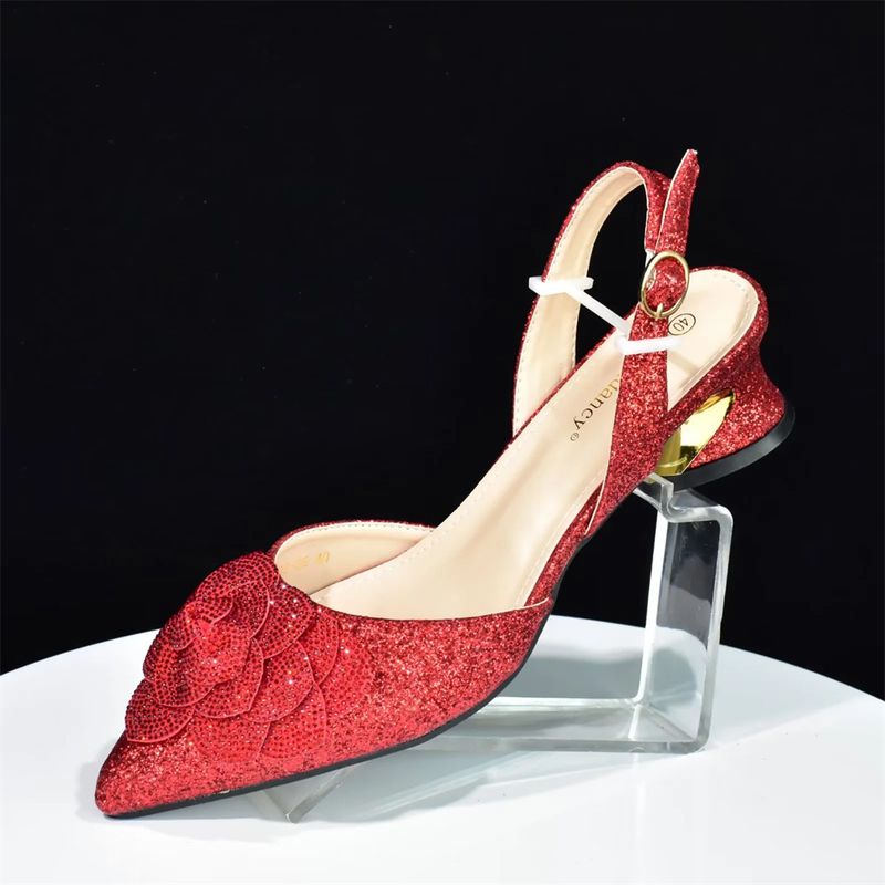 Sandalias de tacón alto con bolso joya de caja dura Bolso de fiesta diario_voghion.com