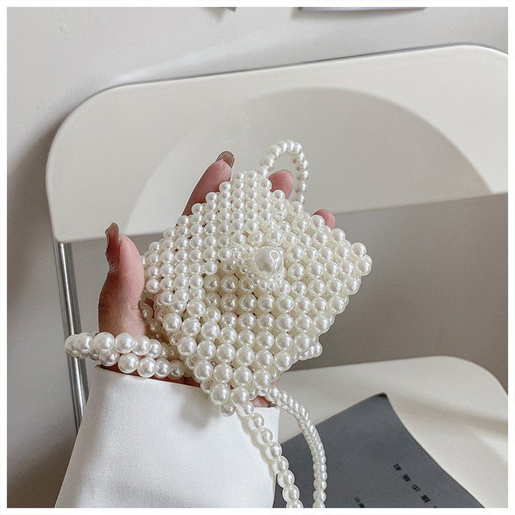 Umhängetasche mit Perlen, gewebt, Internet-Promi, Instagram, handgemachte Perlentasche, Mini-Kette, Damentasche_voghion.com