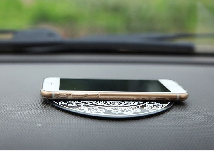 Xiaodeng Xiaodeng Blau-Weiße Porzellan Lotus Runde Keramik Buddha Parfümornament Auto Anti-Rutsch-Matte_voghion.com