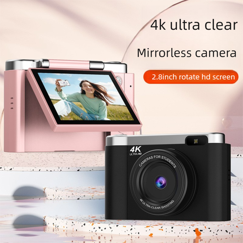 Caméra numérique CCD Campus Flip HD portable pour étudiants, mini-caméra compacte d'entrée de gamme pour femmes_voghion.com
