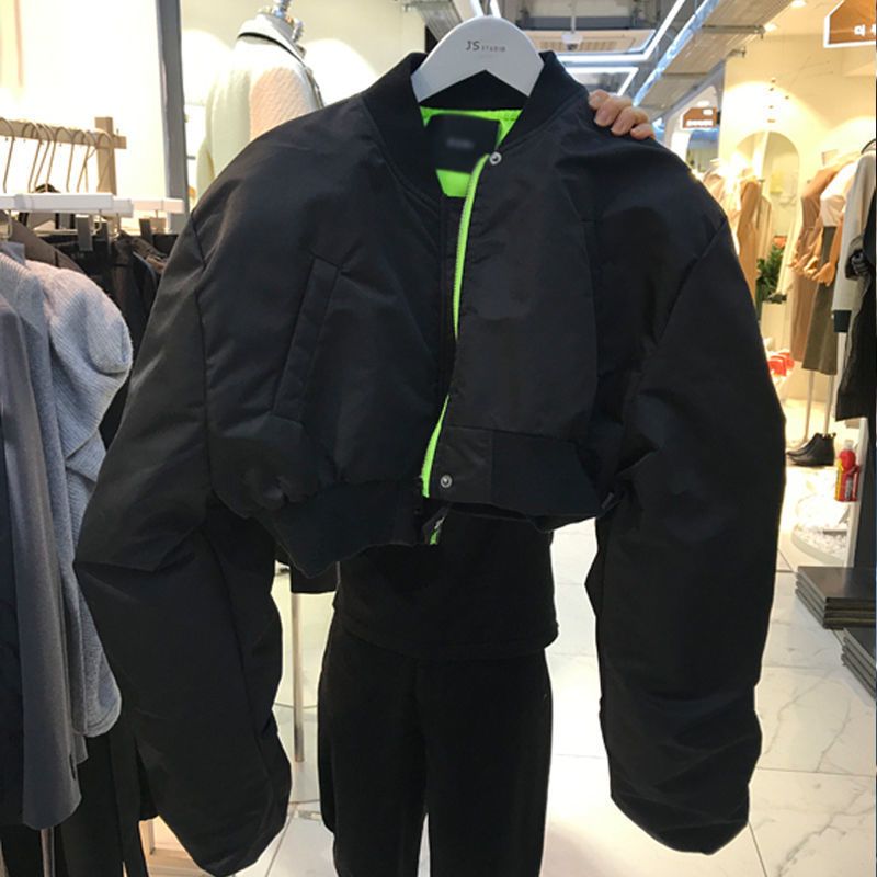 Dongdaemun Women's Baseball 2025 New Cotton-Padded Korean Style Short Coat For Women Spring And Autumn Versatile Jacket_voghion.com