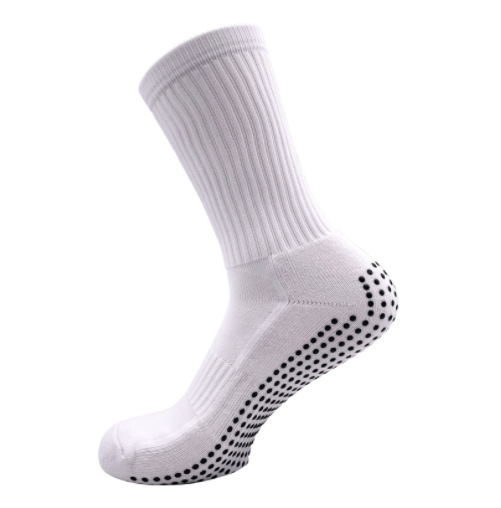 2025d Solid Color Non-Slip Soccer With Dotted Cushioning, Wear-Resistant Towel Bottom Sports Socks For Men, Sweat-Absorbent_voghion.com
