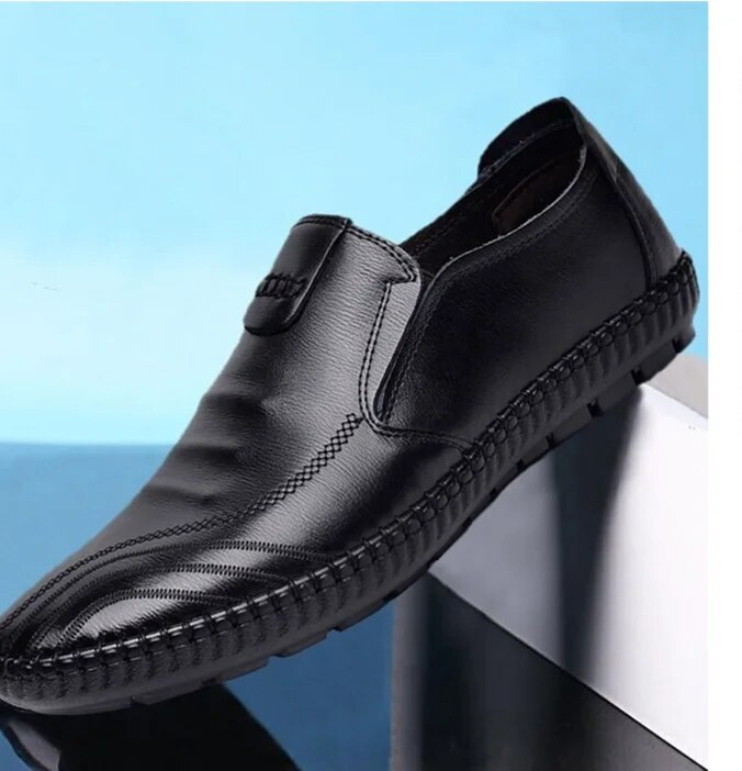 Men Loafers Casual Wedding Footwear Shoes Leather Comfortable_voghion.com