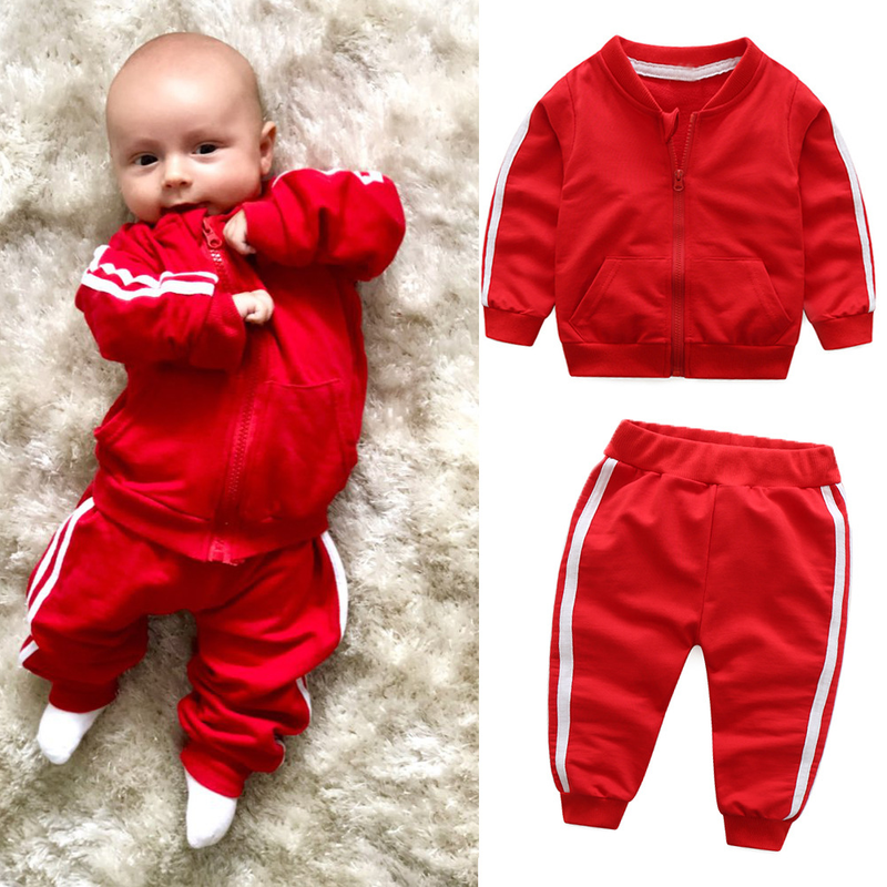 Ropa para niños Otoño abrigo con cremallera deportes sudadera con capucha pantalón conjunto de dos piezas_voghion.com