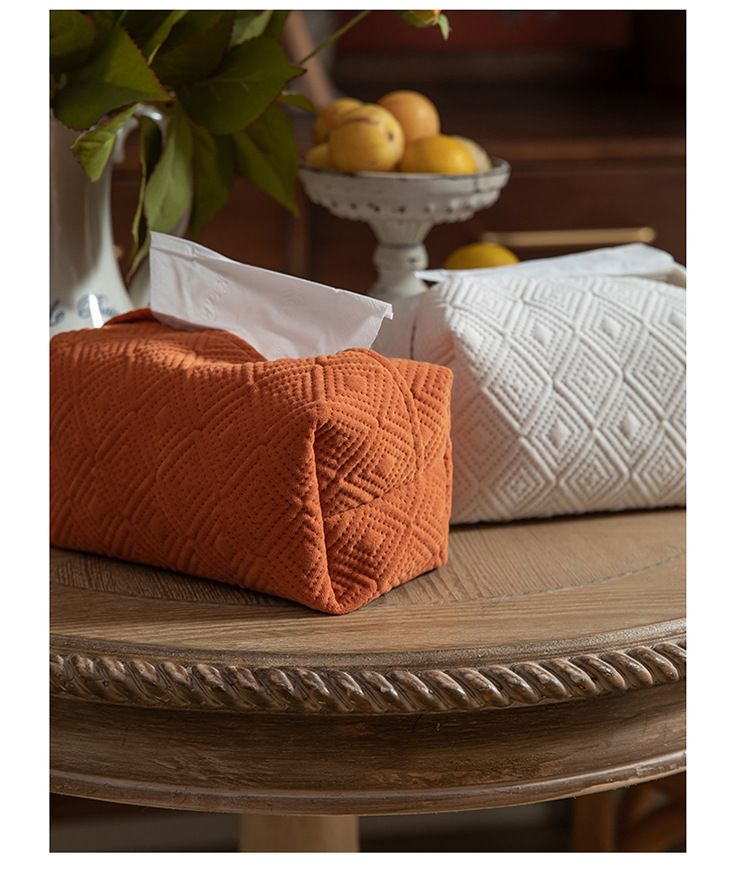 Moderner, minimalistischer Taschentuchbox-Bezug aus Polyester – Diamant-Wabi-Sabi-Design für Wohnzimmer, Auto und Büro (waschbar, rutschfest, Macaron-Farben)_voghion.com