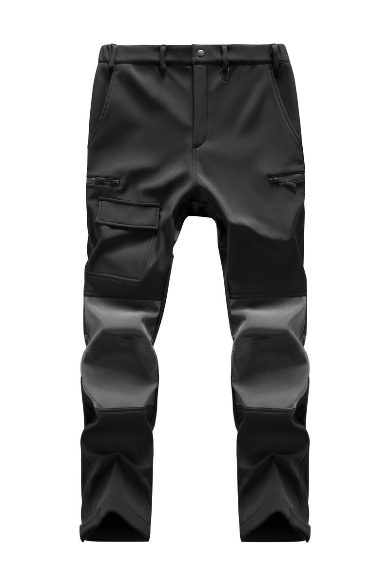 Pantalon multi-poches en peluche, imperméable et chaud, pour l'automne et l'hiver, pour le travail, la randonnée et la détente, pour homme, résistant jusqu'à 110 kg_voghion.com