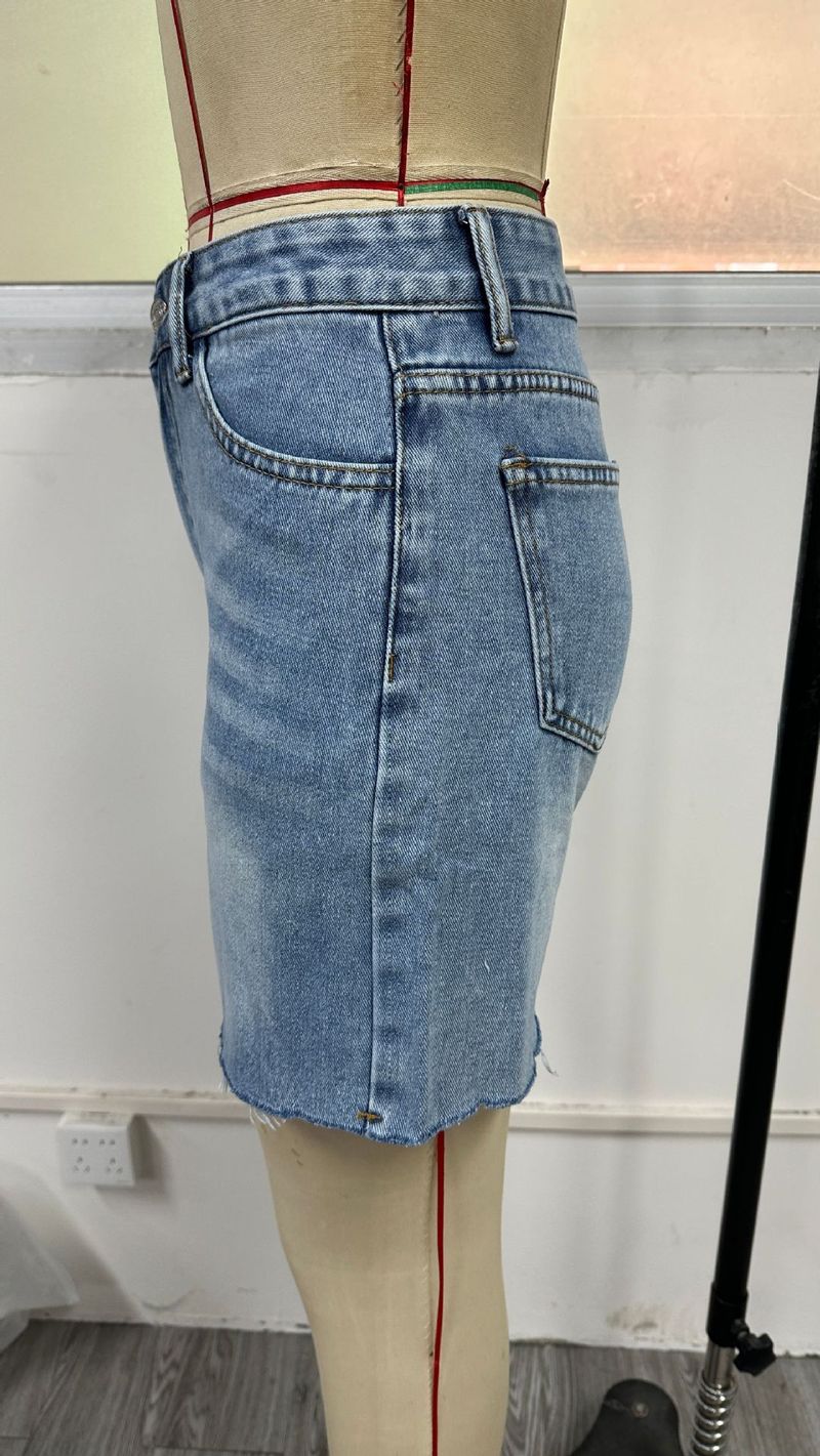 Women's High Waist Denim Shorts - Trendy Casual Stretch Jean Shorts With Comfortable Fit Denim Hot Pants For Women_voghion.com