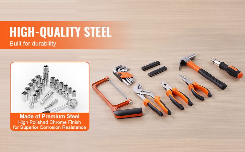 SucceBuy Tool Kit Home Repairing Tool Kit With Portable Tool Storage Case Home Maintenance DIY Projects And Automotive Repair_voghion.com