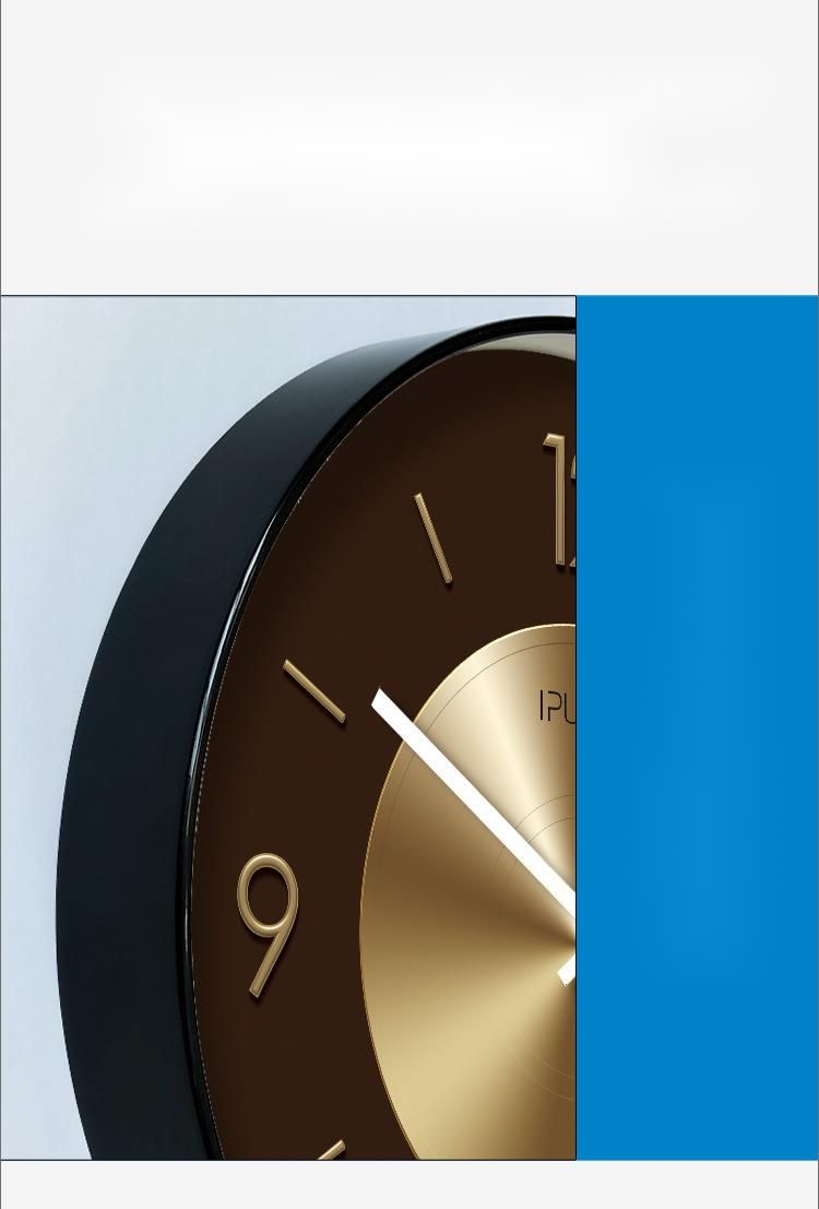 Yipula 7077 Light Luxury Simple Modern New Decorative Home Silent Watch Living Room Wall Clock_voghion.com