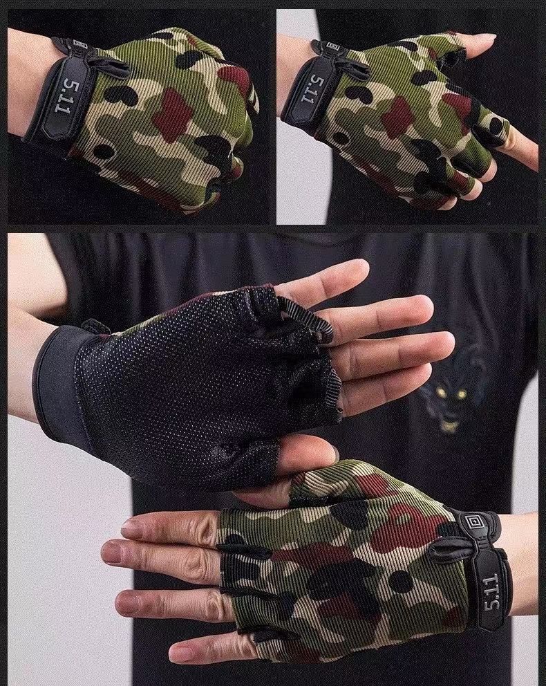 【Client fidèle 5889】Hommes et femmes Protection solaire Antidérapant Demi-doigt Extérieur Respirant Mince Conduite Tactique_voghion.com