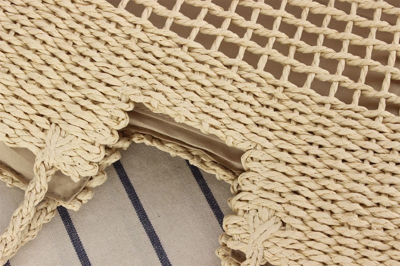 Paper Rope Woven Bag New French Niche Hollow Woven Bag One Shoulder Hand-held Large Capacity Beach Bag Suitable For Beach Play_voghion.com