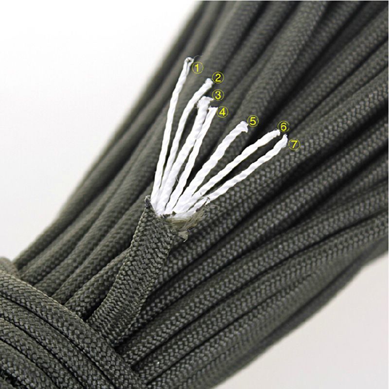 7-Core 4mm Jewelry Braided Multi-Functional Climbing Parachute Traction Rope Escape Survival Gear Safety Paracord_voghion.com