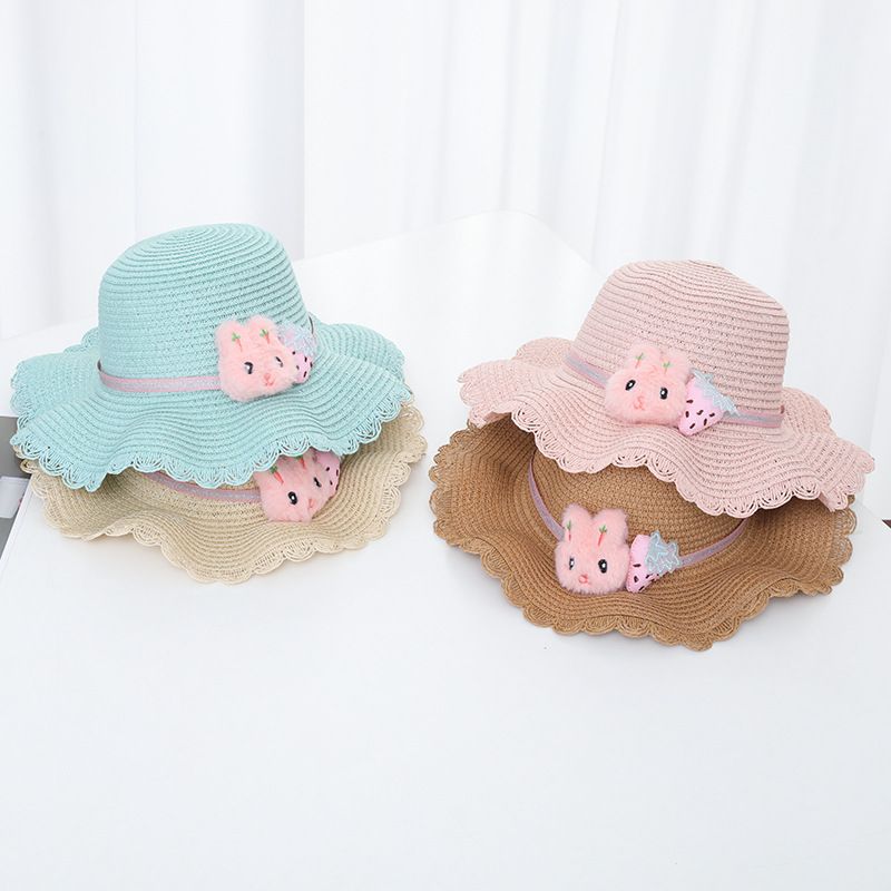 Cappello da sole estivo da spiaggia per bambine, in paglia, da pescatore, principessa, tesoro_voghion.com