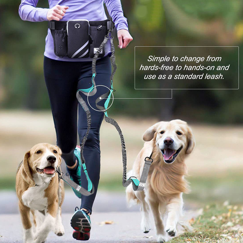 Lihanbao Unisex Fanny Pack Adjustable Reflective Dog Leash Shock-absorbing Large Capacity Waist Pack For Fitness_voghion.com