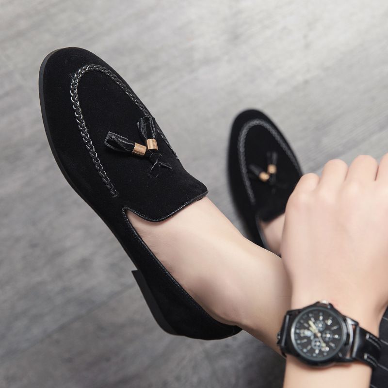 Doudou Mit Fußbedeckungen Lederschuhe, Frühling Und Herbst Neue Casual Loafers, Plus Size Herrenschuhe_voghion.com