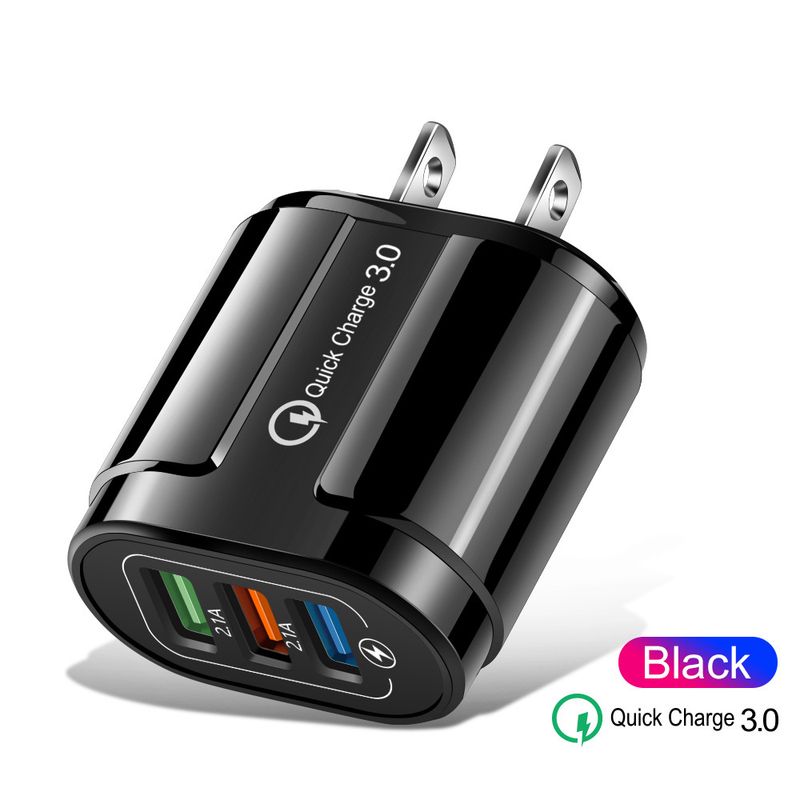 QC3.0 Single Dual Handy-Ladegerät Triple USB Schnelladapter Multi Port 18W Ladekopf_voghion.com