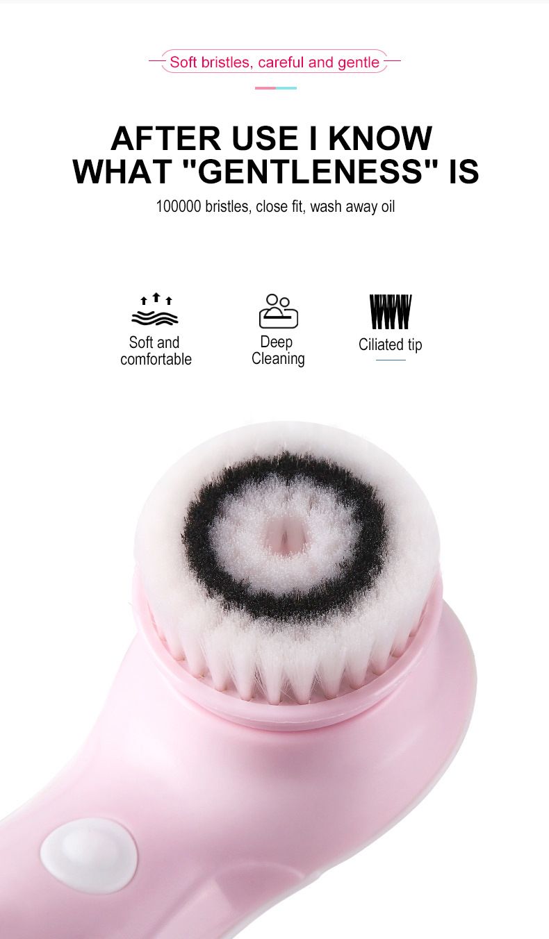 3-in-1 Electric Facial Cleanser Rotating Massage Face Brush Blackhead Pore Cleaner Deep Cleansing_voghion.com