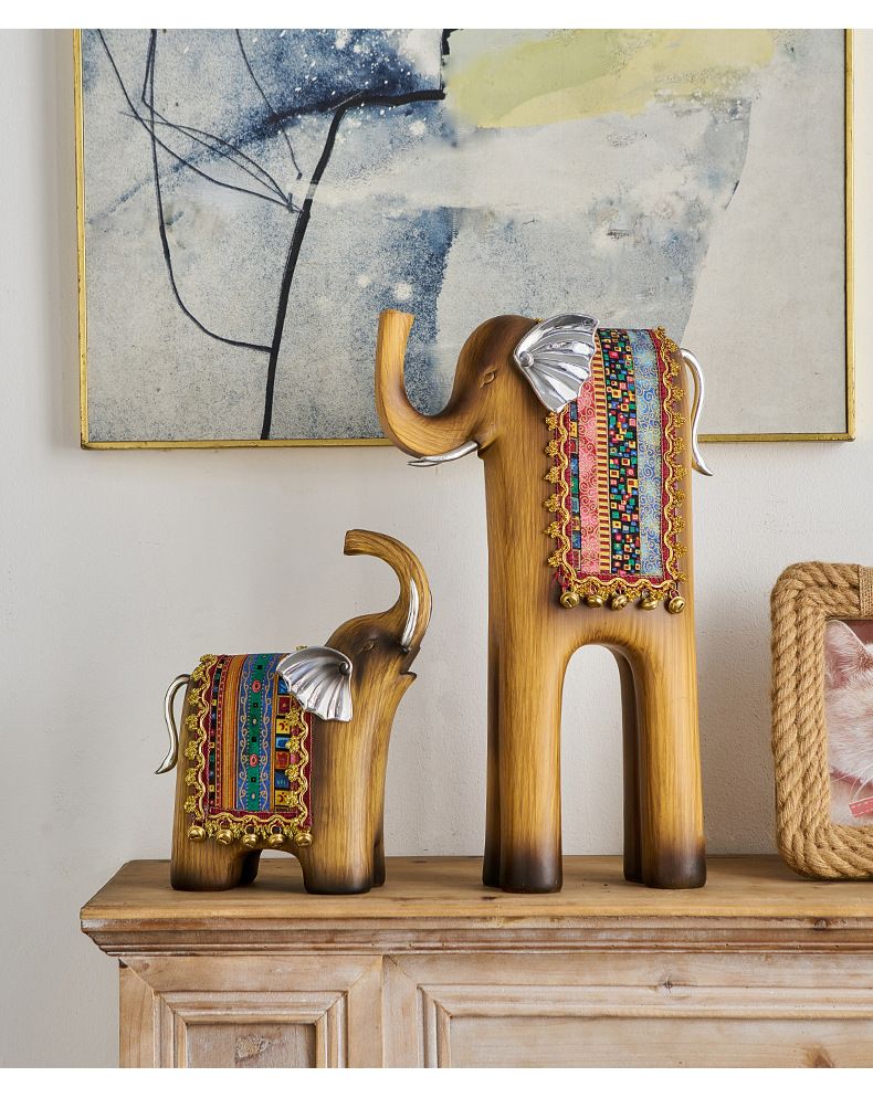 Tavolino da caffè in resina creativa, stile etnico, elefante, soggiorno, ingresso, camera da letto, decorazione morbida, piccolo_voghion.com