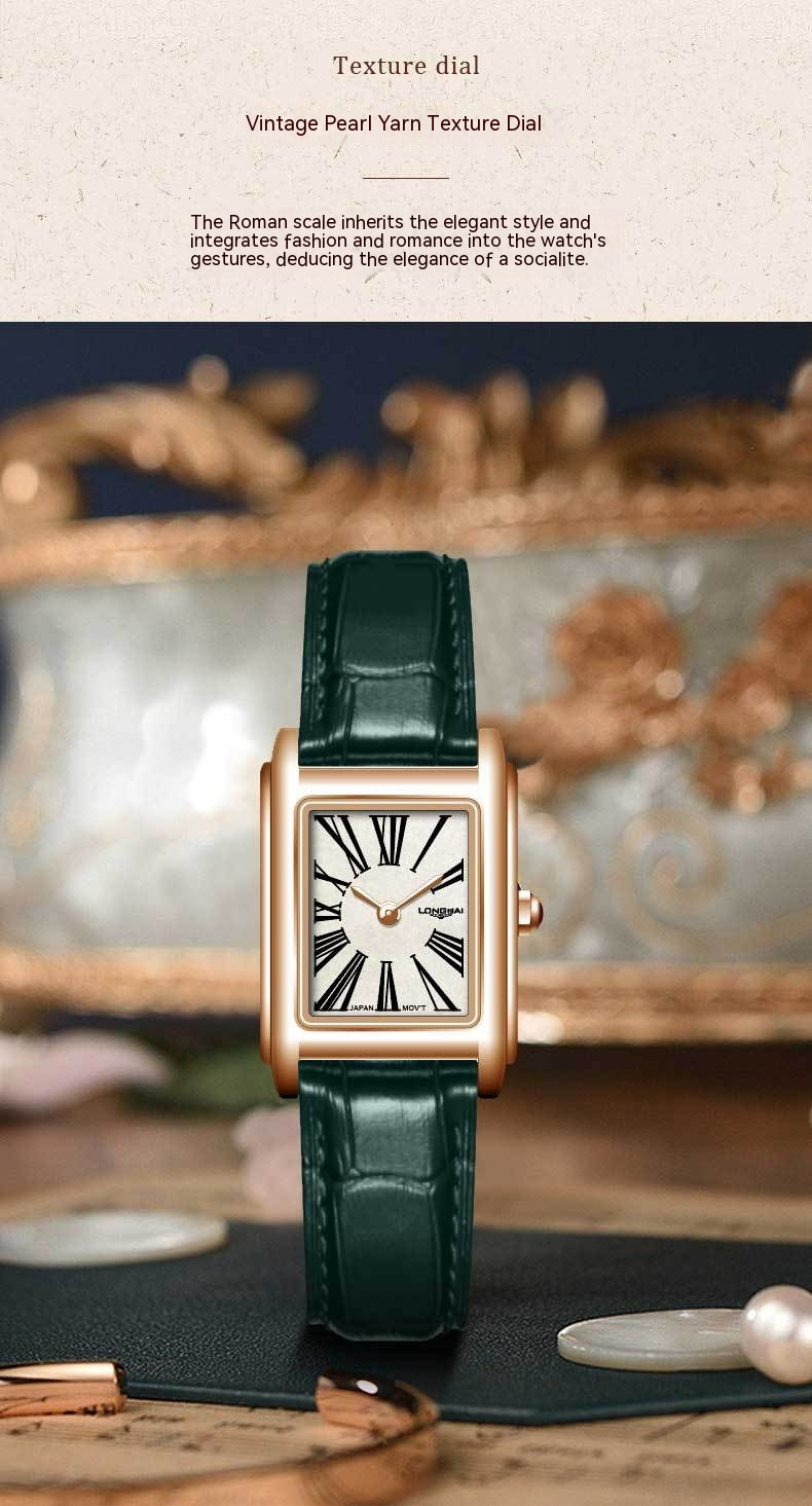 Nuovi orologi per ragazze, di nicchia, di fascia alta, semplici, lussuosi, impermeabili, cinturino in vera pelle, orologio quadrato, piccolo_voghion.com