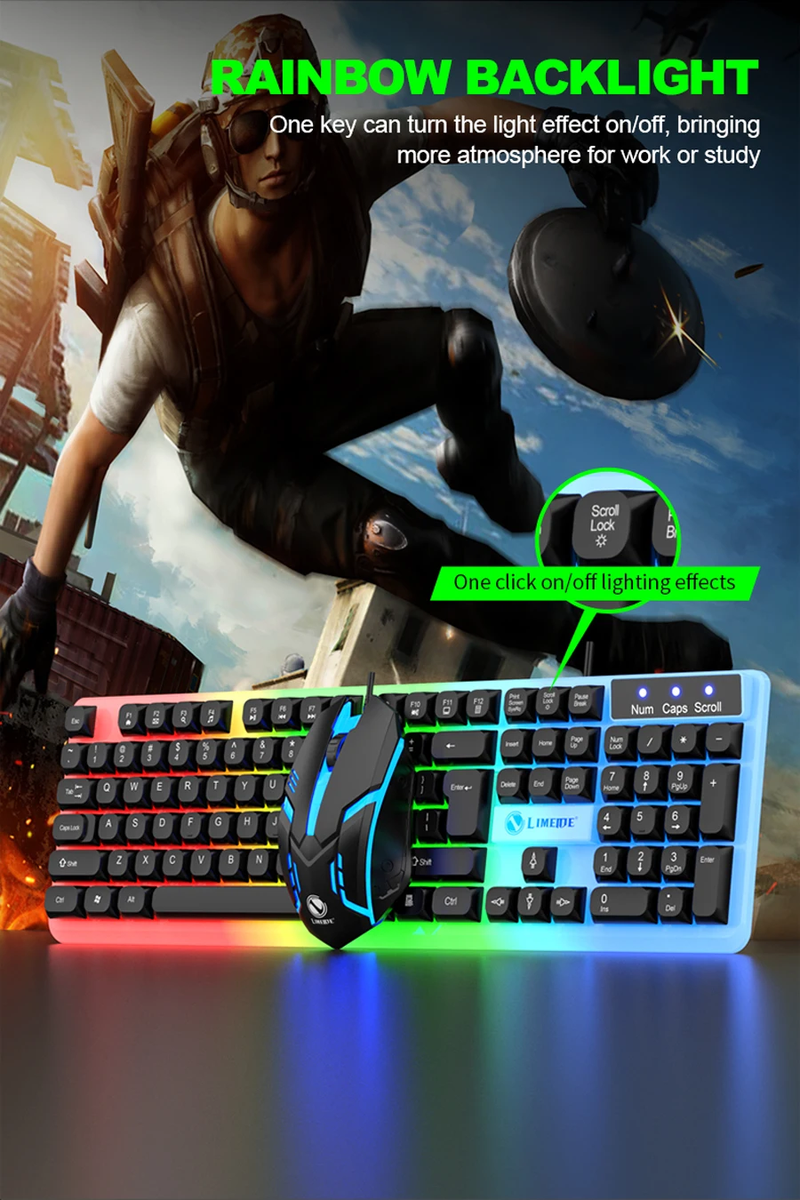 NG Gaming-Maus-Kombinationen, Computer-Laptop-Hintergrundbeleuchtung, Gamer-Kit, LED-kabelgebundene USB-Tastatur, GTX350-Set, Schwarz_voghion.com