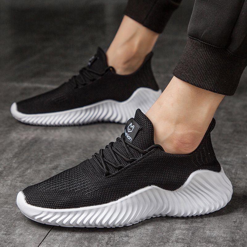 Zomer Nieuwe Vliegende Weefsporten Voor Heren Grote 47 Casual Heren Lichtgewicht En Ademende Hardloopschoenen_voghion.com